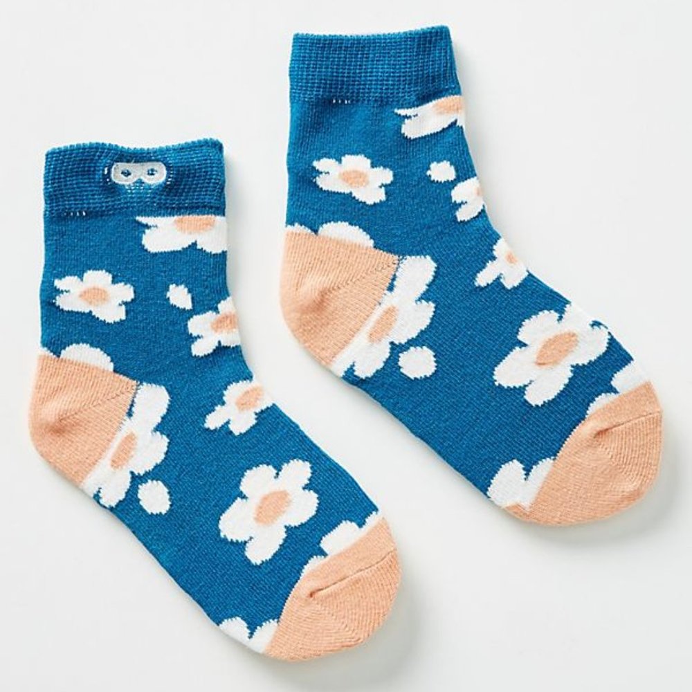 Girls Daisy Socks Sz M 4-8 Crew Low Cut Quarter Kids ~ Anthropologie Easter gift